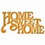 Spellbinders und Rayher Kutte og prege sjablonger, D-Lites, tekst "Home Sweet Home"