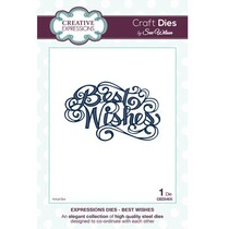 Cutting en embossing stencils, The Expressions Collection "Beste wensen"