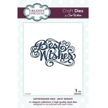 Cutting and embossing stencils, The Expressions Collection "Best Wishes"
