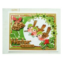 Stamp, Transparent, 3 birds