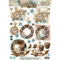 A4 Gestantzte 3D sheet, Winter Memories