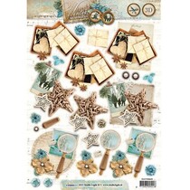 Feuille A4 Gestantzte 3D, souvenirs d'hiver