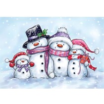 Transparent Stempel, cute snowmen