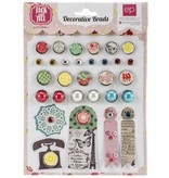 Carta Bella und Echo Park 30 Brads décoratifs et 5 étiquettes