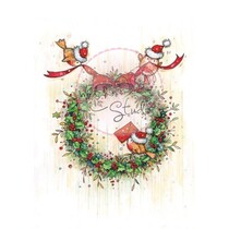 Selos transparentes, guirlanda de Natal