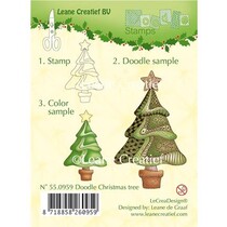 Transparent doodle Stempel, Weihnachtsbaum