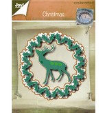 Joy!Crafts und JM Creation Punching and embossing templates, Christmas wreath and Hirsch