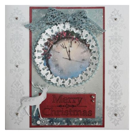 Joy!Crafts und JM Creation Punching and embossing templates, Christmas wreath and Hirsch