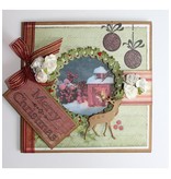 Joy!Crafts und JM Creation Punching and embossing templates, Christmas wreath and Hirsch