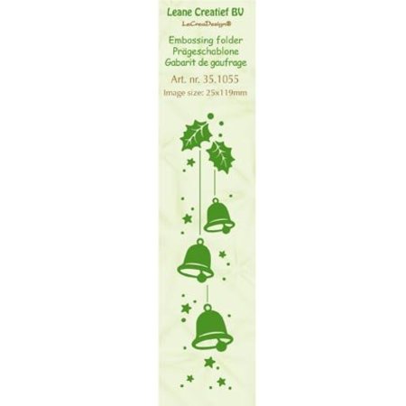 Leane Creatief - Lea'bilities Emboss.templ, Borde: cloches de Noël