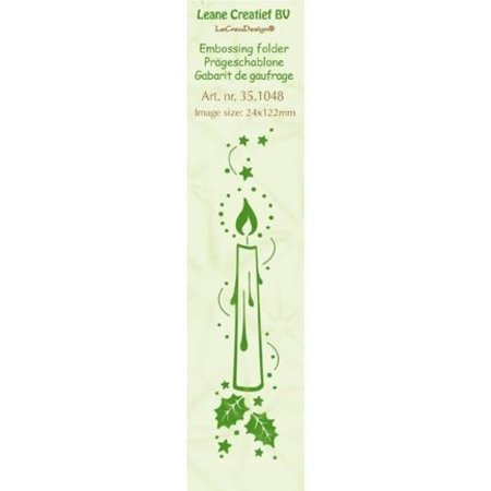 Leane Creatief - Lea'bilities Emboss.templ, Borde: Christmas candle