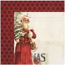 1 Ontwerper Boog, Vintage Kerstmis, 30,5 x 30,5 cm