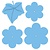Marianne Design Corte e de estampagem estênceis, flor e folha XL