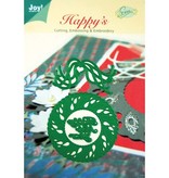 Joy!Crafts und JM Creation Bokse og preging maler, jul krans