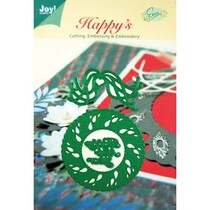 Punching and embossing templates, christmas wreath