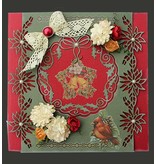 Joy!Crafts und JM Creation Estampage et Pochoir gaufrage: poinsettia guirlande