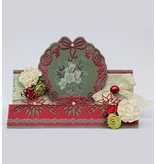 Joy!Crafts und JM Creation Stamping and Embossing stencil: poinsettia garland