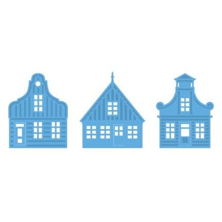 Marianne Design Coupe et de gaufrage pochoirs, 3 Maisons