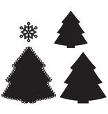 Marianne Design Poinçonnage et gaufrage modèles: arbre de Noël et flocon de neige
