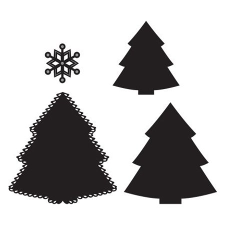 Marianne Design Stanz- und Prägeschablonen: Weihnachtsbaum und Eiskristall