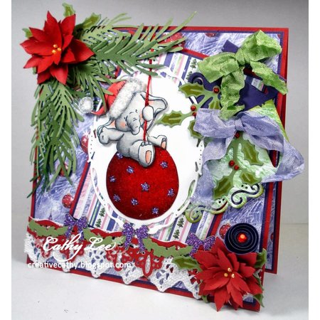 Wild Rose Studio`s Gennemsigtige frimærker, Bella på julen bold