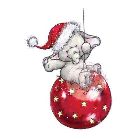 Wild Rose Studio`s I timbri trasparenti, Bella palla di Natale su