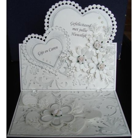 Nellie snellen Doble corte y esténcil relieve, forma de la flor de