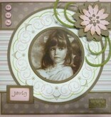 Nellie snellen Piegare taglio e goffratura stencil, figura del fiore per