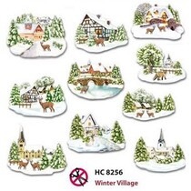 1 set van 10 3D-beelden met Glitter