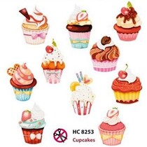 1 Set mit 10 3D Bilder mit Glitter