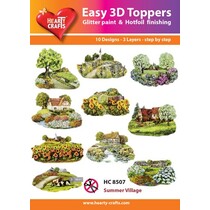 1 set van 10 3D-beelden met Glitter
