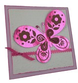 BASTELZUBEHÖR / CRAFT ACCESSORIES Metaalfolie blauw en roze