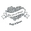 Creative Expressions Gummi Stempel, Rosen Herz mit Label und Text