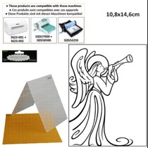 Prägefolder, mit Engel