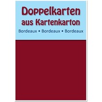 10 double cards A6, claret, 250 g / sqm