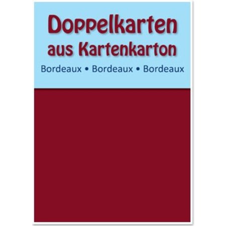 KARTEN und Zubehör / Cards 10 doble kort A6, claret, 250 g / m²