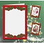 KARTEN und Zubehör / Cards 5 carte doppie A6, Passepartout - Cartoline di Natale, in rilievo rosso