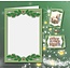 KARTEN und Zubehör / Cards 5 double cards A6, Passepartout - Christmas card, embossed, green