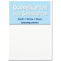 5 Satin double cards A6, both sides satin