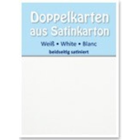 KARTEN und Zubehör / Cards 5 Satin doble kort A6, begge sider satin