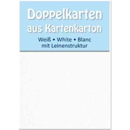 KARTEN und Zubehör / Cards 5 de cetim cartões duplas A6, ambos os lados do cetim com textura de linho