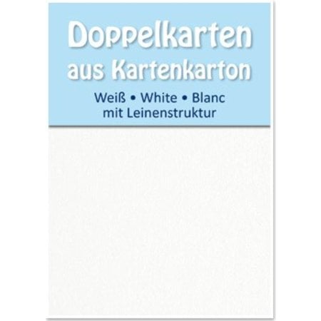 KARTEN und Zubehör / Cards 5 Satin dobbelt kort A6, begge sider satin med linned tekstur