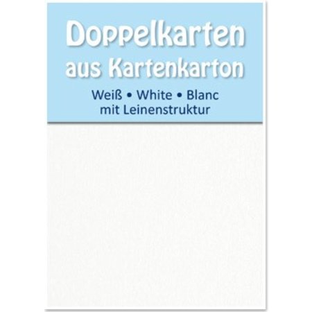 KARTEN und Zubehör / Cards 5 Satin doppie schede A6, entrambi i lati raso con struttura di tela