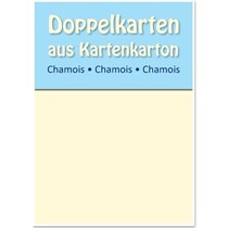 10 Satin double cards A6, Chamois