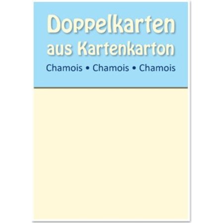 KARTEN und Zubehör / Cards 10 cetim cartões de duplas A6, Chamois