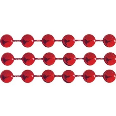 DEKOBAND / RIBBONS / RUBANS ... Great pearls, 4 mm, red, per per meter