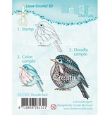 Leane Creatief - Lea'bilities Transparent Stempel, Doodle Vogel