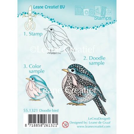Leane Creatief - Lea'bilities Tampons transparents, Doodle Oiseau
