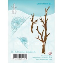 Transparent stamps, branches and Spinnewebe