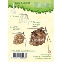 Transparent stamps, pine cones